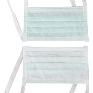 AFLUID MASQUE CHIRURGICAL FILTRANT 98% 4 ÉPAISSEURS - vert clair avec lanières - type IIR