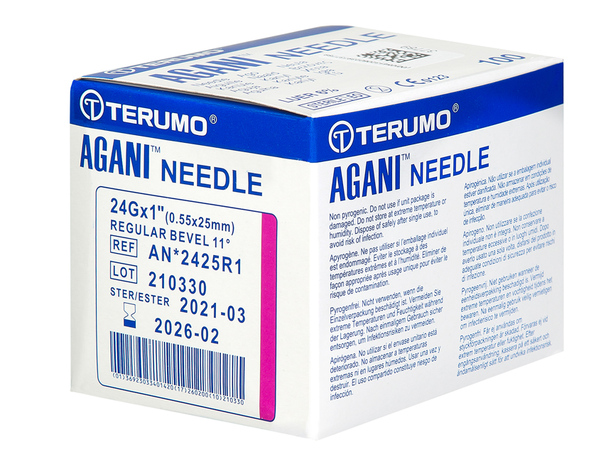 HYPODERMIC NEEDLES TERUMO AGANI 24Gx1" - 0