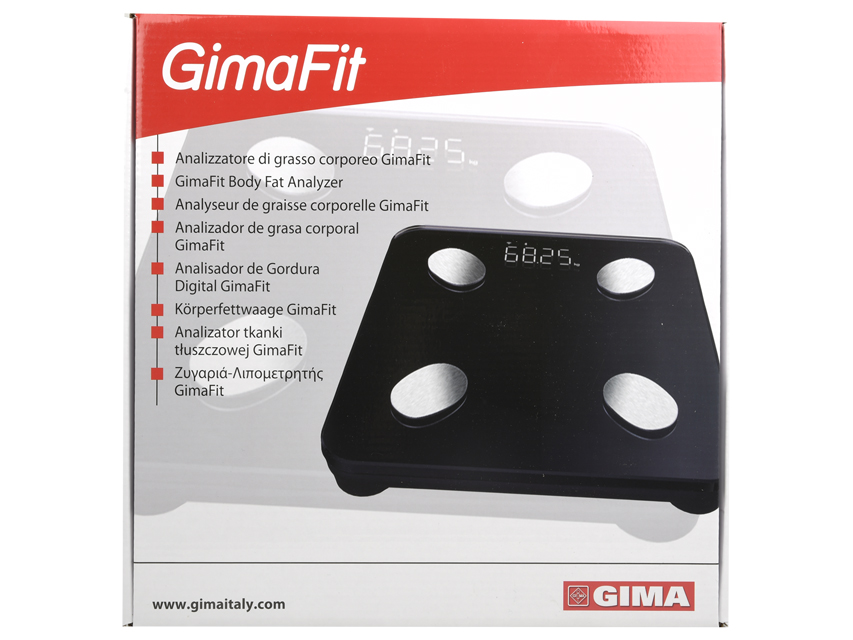 SCALE BODY ANALYSIS GIMAFIT with Bluetooth - black