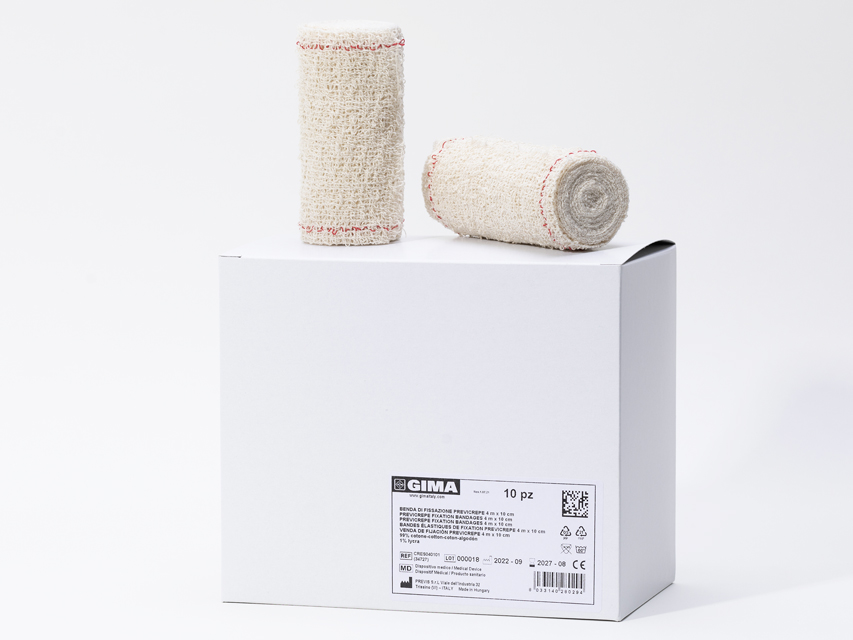 BANDES ÉLASTIQUES DE FIXATION PREVICREPE 4 m x 10 cm