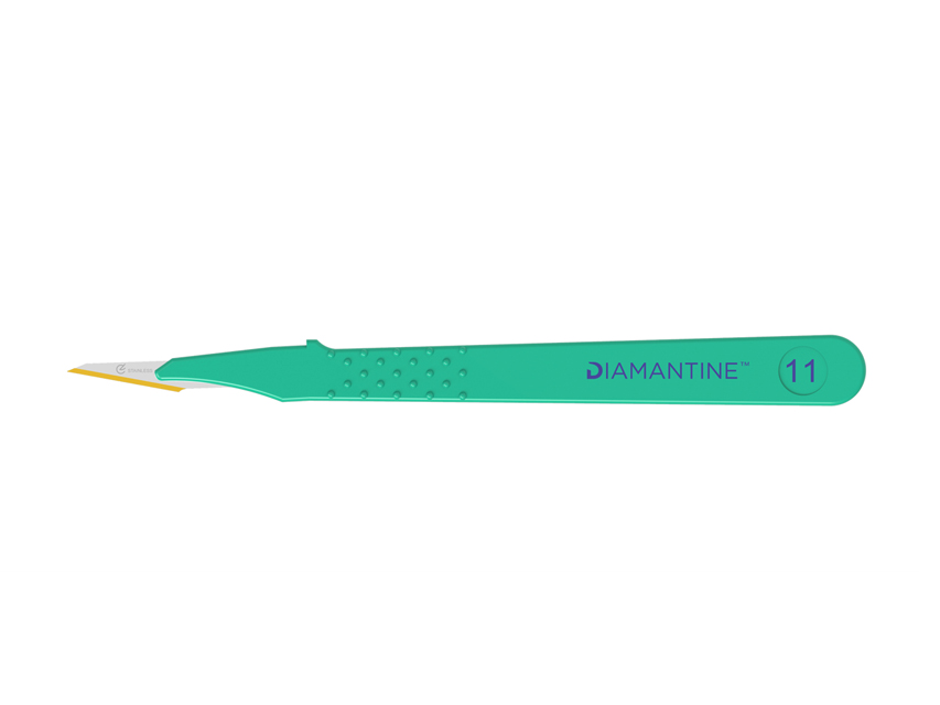 SCALPELS DISPOSABLE DIAMANTINE WITH STAINLESS STEEL BLADE N. 11 - sterile