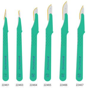 SCALPELS DISPOSABLE DIAMANTINE WITH STAINLESS STEEL BLADE N. 15 - sterile