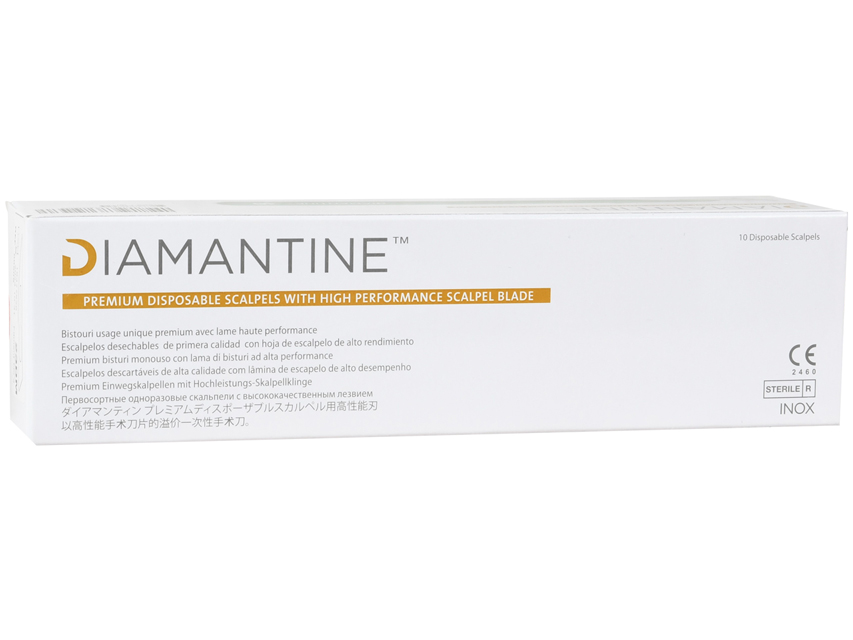 SCALPELS DISPOSABLE DIAMANTINE WITH STAINLESS STEEL BLADE no. 22 - sterile