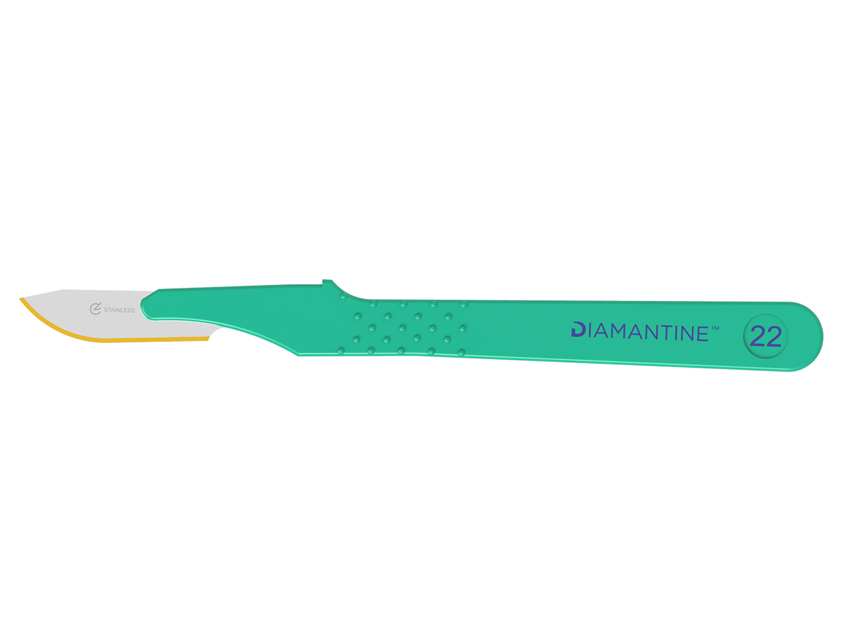 SCALPELS DISPOSABLE DIAMANTINE WITH STAINLESS STEEL BLADE no. 22 - sterile