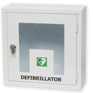 BOÎTIER EN MÉTAL POUR DÉFIBRILLATEURS - POUR INTÉRIEUR
