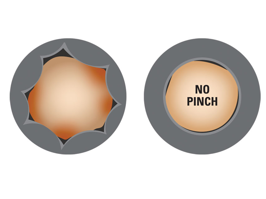 CUFF MONO CONE ANTI-PINCH 90x12 cm - thigh L - blue - spare