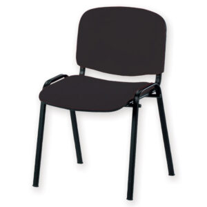 CHAISE VISITEUR ISO - similicuir - noir ignifugé