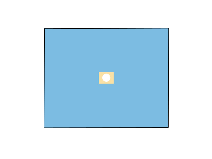 CHAMP CHIRURGICAL NON TISSÉ À 2 COUCHES 120x150 cm AVEC FENÊTRE Æ10 cm