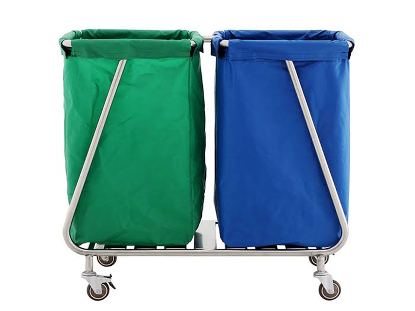 TROLLEY DOUBLE DIRTY LAUNDRY - stainless steel AISI 202