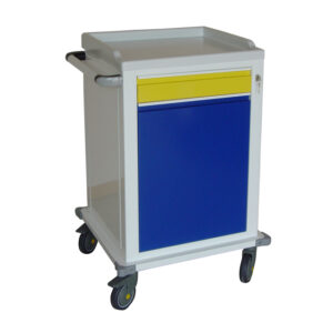 CHARIOT MODULAIRE acier peint avec 1 tiroir + 1 étagère