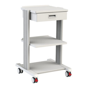 CHARIOT SMART - 2 tablettes 40x36 cm + base + tiroir