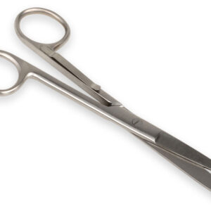 CISEAUX DROITS EN ACIER INOX avec clip ceinture - ronds/pointus - 14 cm