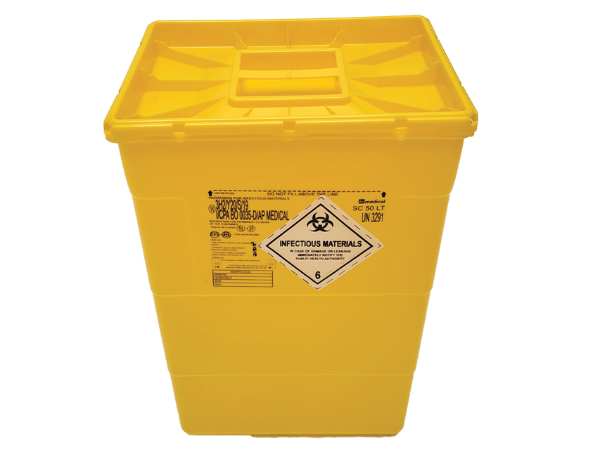 COLLECTEUR DÉCHETS SPÉCIAUX 50 L - couvercle simple