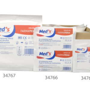 COMPRESSE GAZE COTON 15x15 cm - sac de 25 unités