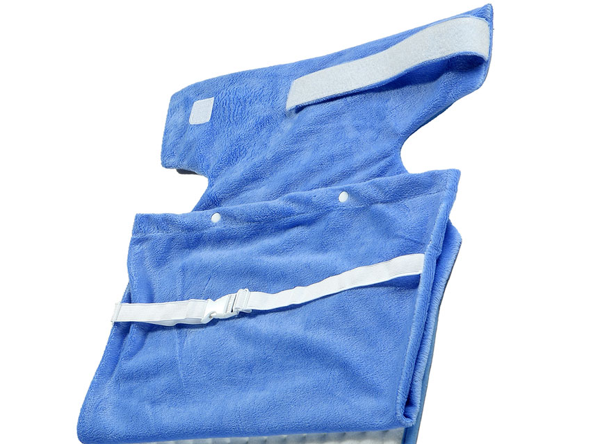 COUSSIN CHAUFFANT AVEC COUVERTURE - gris/bleu ciel