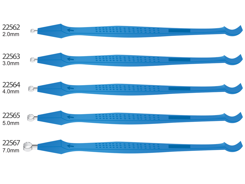 CURETTE DERMATOLOGIQUE GIMA AVEC RACLETTE diam. 7 mm