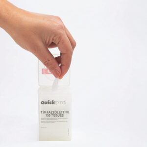DISTRIBUTEUR de TAMPONS À L’ALCOOL QUICKPAD