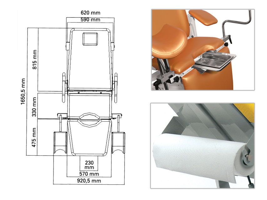 CHAIR GYNECOLOGIC PROFESSION. GYNEX-color on demand