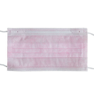 GISAFE MASQUE CHIRURGICAL FILTRANT 98% 3 ÉPAISSEURS type IIR avec élastiques - adultes - rose - boîte