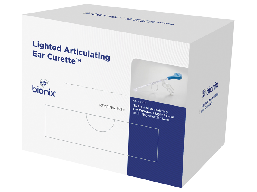 KIT LUMINOUS ARTICULATED CURETTES + lens + LED lighting