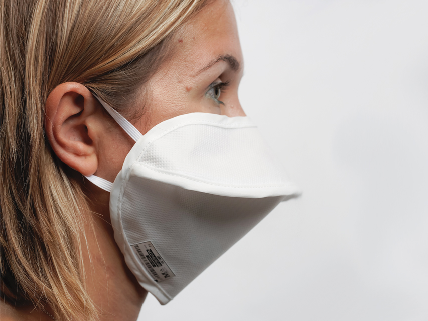 8% - 2 layers - white-white - nose clip