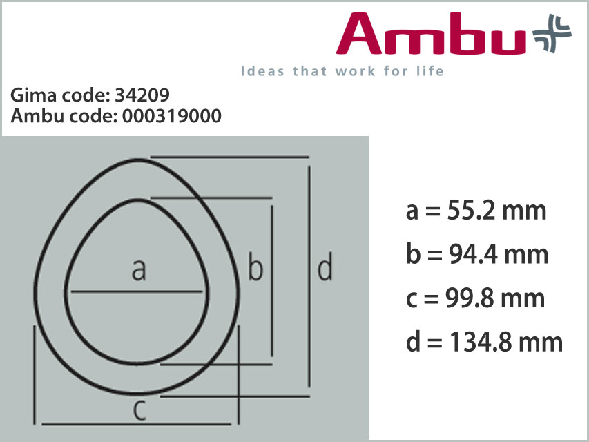 FACE MASK AMBU N. 6 - adult large blue