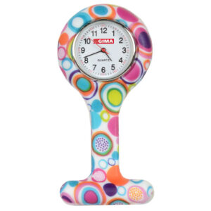 MONTRE INFIRMIÈRE EN SILICONE - ronde - bulles