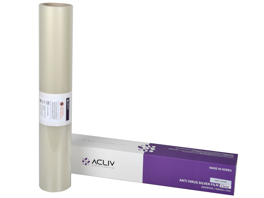 PELLICULE ANTIMICROBIENNE ADHÉSIVE 105 Mic - rouleau 5 m x 400 mm
