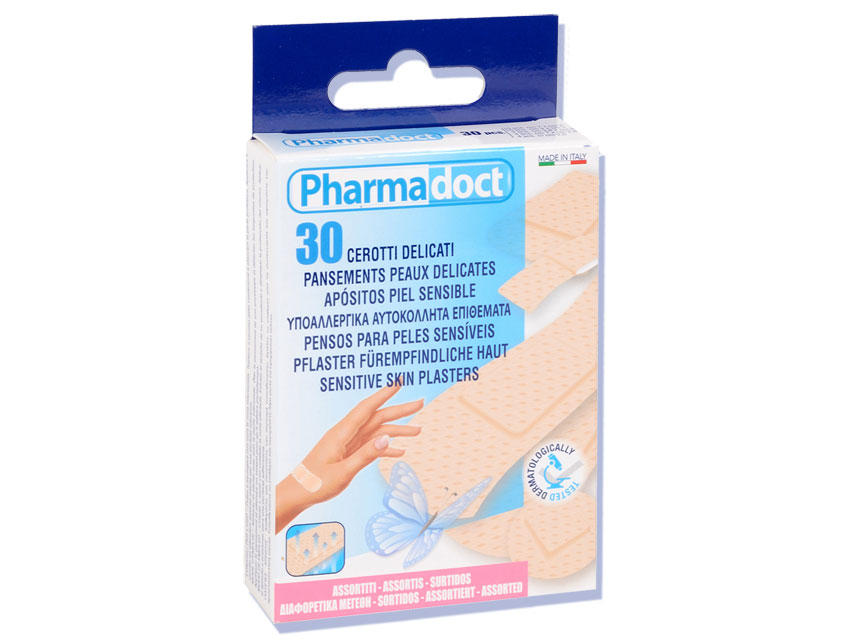 PHARMADOCT Hypoallergenic plasters 5 sizes - case of 12 boxes of 30