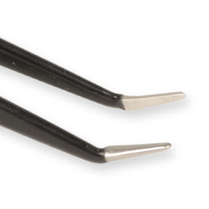 PINCE EU "NON STICK" DROITE 18 cm - pointe coudée 1 mm