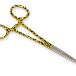 PINCES HÉMOSTATIQUES DROITES EN ACIER INOX - motif léopard - 16 cm