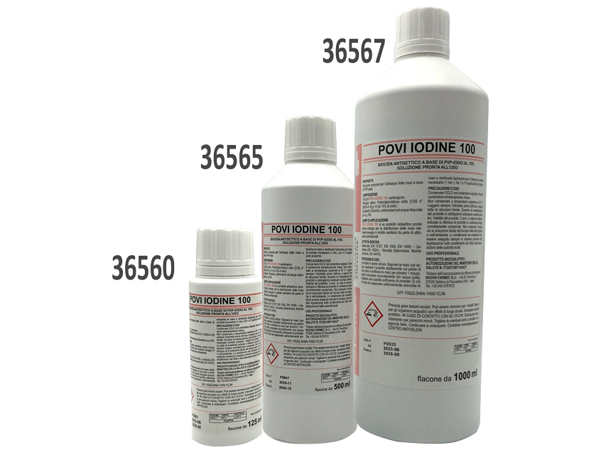 POVI IODINE 100 ANTISEPTIC - 125 ml - biocide - marketing in Italy only