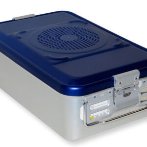 CONTAINER WITH medium FILTER, h 135 mm - blue - perforated