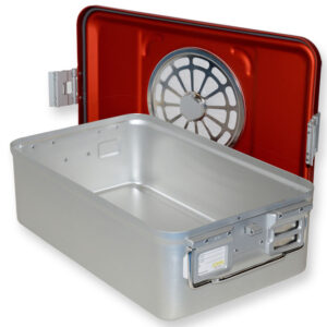 CONTAINER WITH FILTER medium, h 150 mm - red