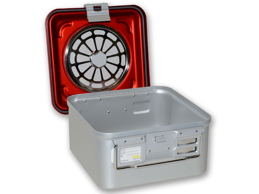 RÉCIPIENT AVEC FILTRE petit h 150 mm - rouge