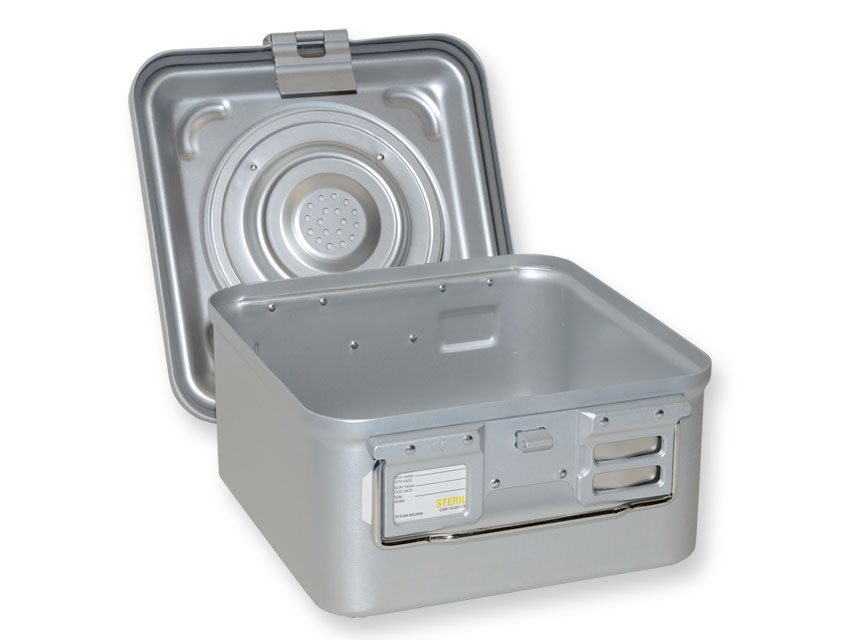 AIRTIGHT CONTAINER WITH VALVE's small, h 150 mm - grey