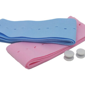 SANGLES POUR TRANSDUCTEUR FOETAL À USAGE UNIQUE 6x120 cm - rose-bleu clair