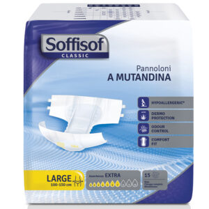 SERVIETTE POUR INCONTINENCE SOFFISOF CLASSIC - incontinence moderée - grand