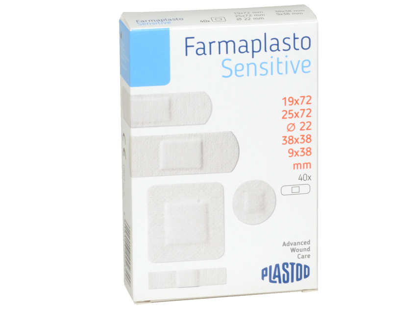 Band-aids ADHESIVE, SENSITIVE SKIN 5 different sizes 80 boxes of 40