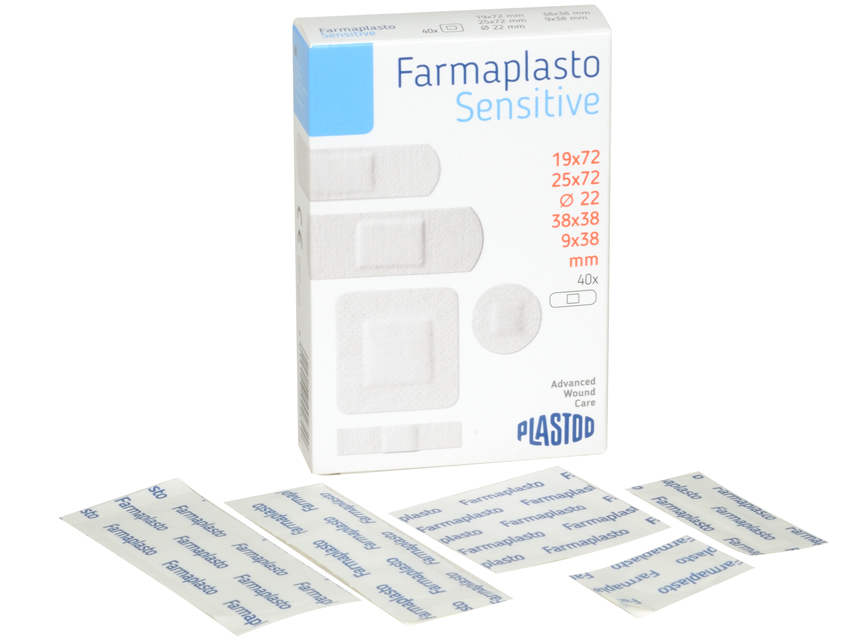 Band-aids ADHESIVE, SENSITIVE SKIN 5 different sizes 80 boxes of 40