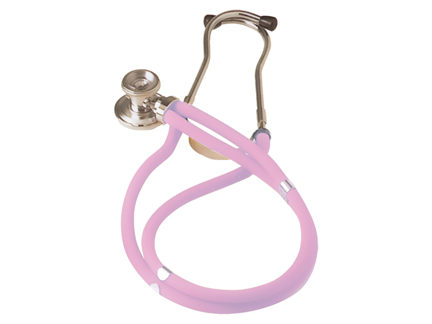 STÉTHOSCOPE JOTARAP À TÊTE DOUBLE - Y rose transparent