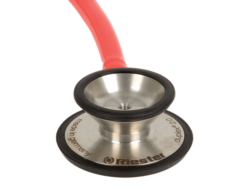 STÉTHOSCOPE RIESTER DUPLEX 2.0 EN ACIER INOX - adulte - rouge