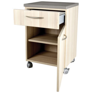 TABLE DE CHEVET avec tiroir -beige strié