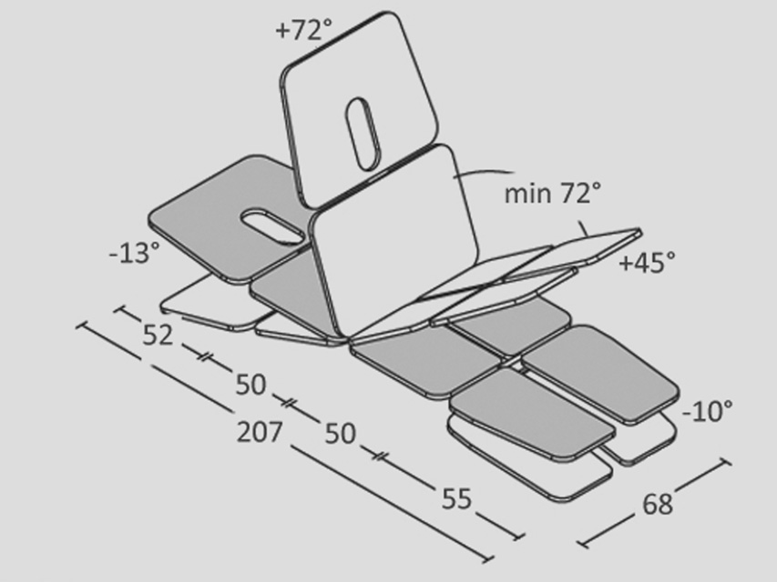 TABLE SINTHESI MITO electric with armrests and foot switch - the colour of your choice