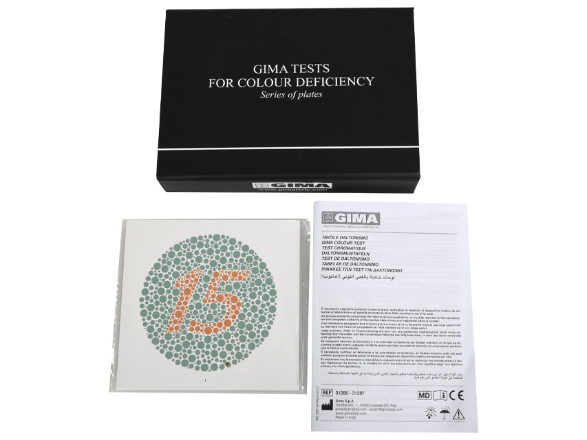 GIMA TEST FOR HUE DEFICIENCIES - 15 sheets - adult - new issues