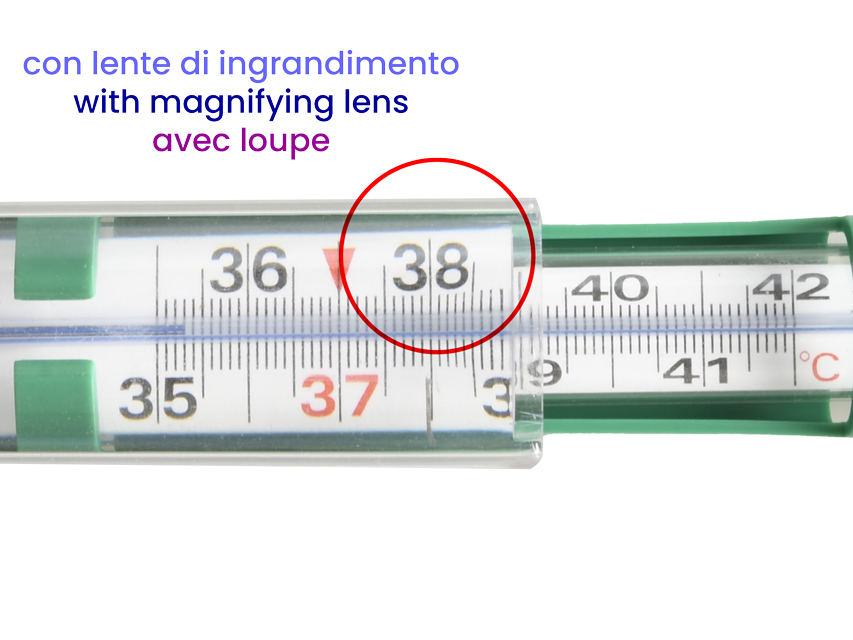 GIMA ECOLOGICAL THERMOMETER with magnifier and reset tool