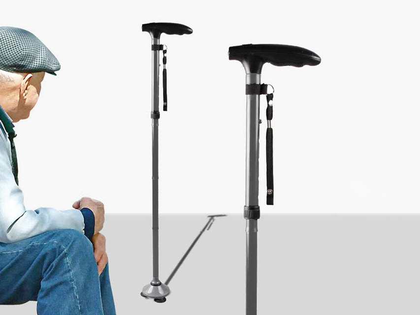 TRUSTY CANE avec lumière LED - argent