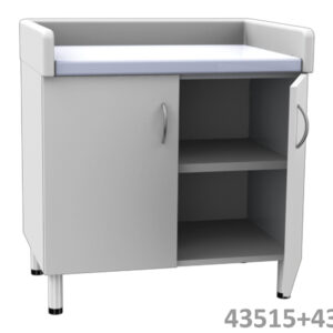 UNITÉ DOUBLE BASE 2 portes avec 2 étagères - blanche