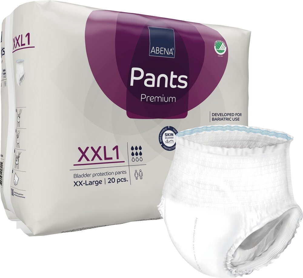 ABENA Pants Premium Bariatrique - 6 gouttes XXL 4 sachets de 20