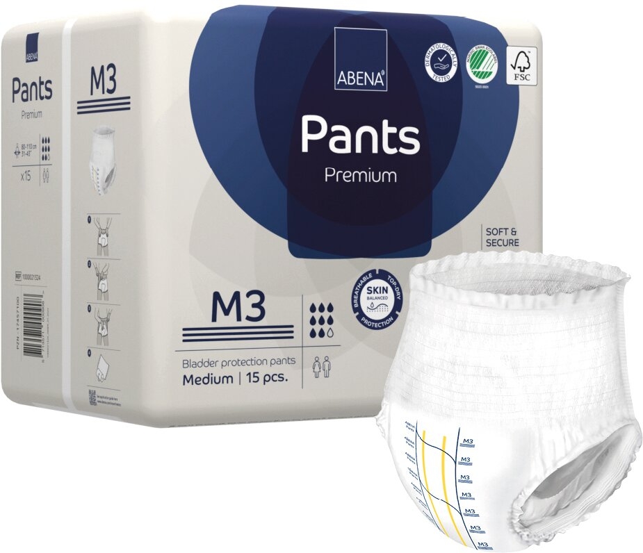 ABENA Pants Premium M3 - 8 gouttes M 6 sachets de 15